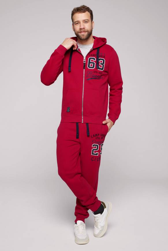 Soccx Kapuzensweatjacke mit Retro-Artwork royal red 2025
