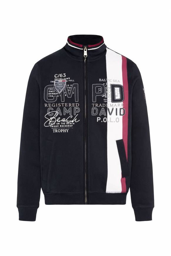 Soccx Sweatjacke mit Color-Blocking und Artworks blue navy Online
