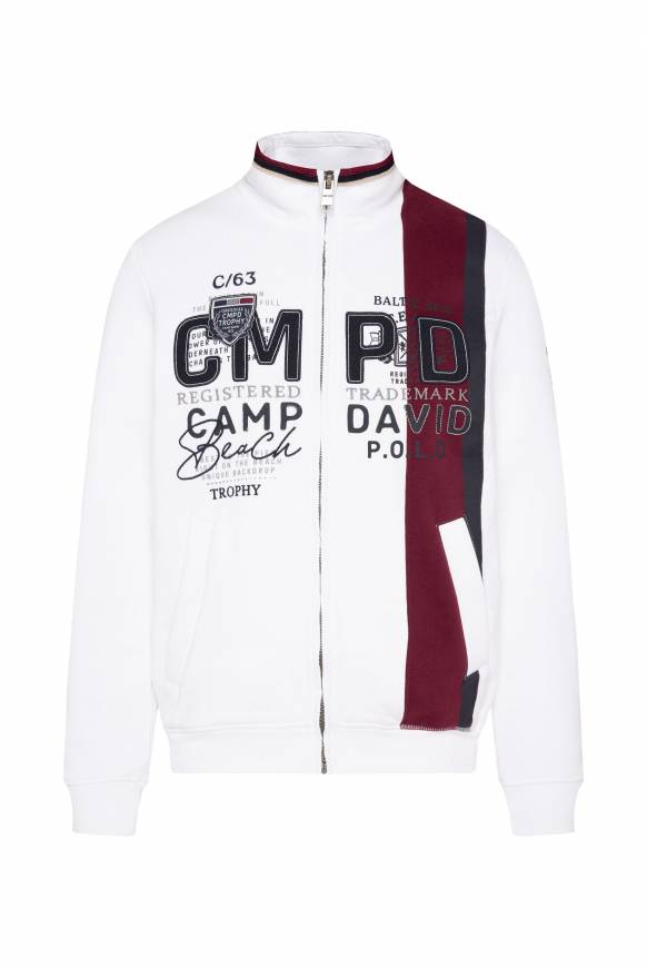 Soccx Sweatjacke mit Color-Blocking und Artworks opticwhite Outlet