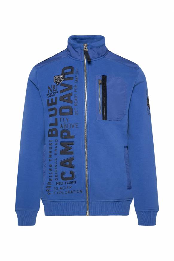 Soccx Sweatjacke mit tonigen Ripstop-Details strong blue Angebote