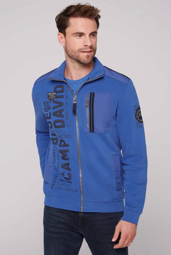 Soccx Sweatjacke mit tonigen Ripstop-Details strong blue Angebote