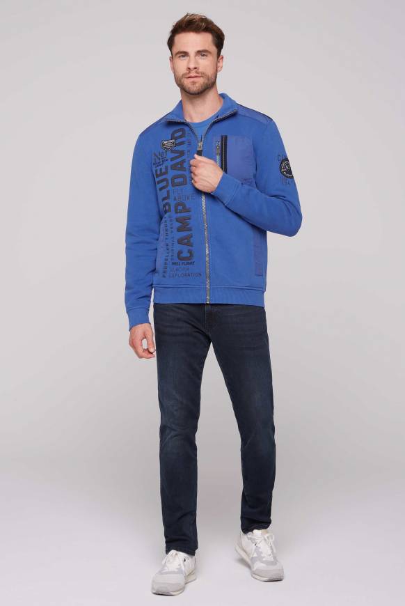 Soccx Sweatjacke mit tonigen Ripstop-Details strong blue Angebote