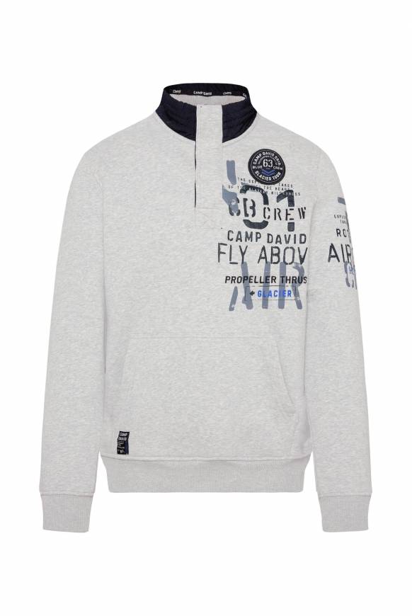Soccx Troyer-Sweatshirt mit Artworks granite melange Schlussverkauf