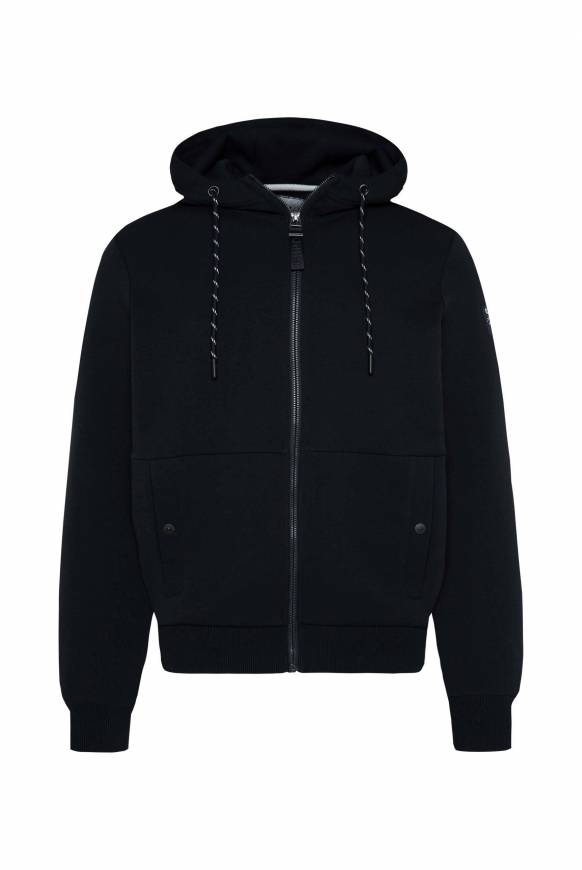 Soccx Sweatjacke aus Interlock mit Kapuze blue navy Fabrikverkauf