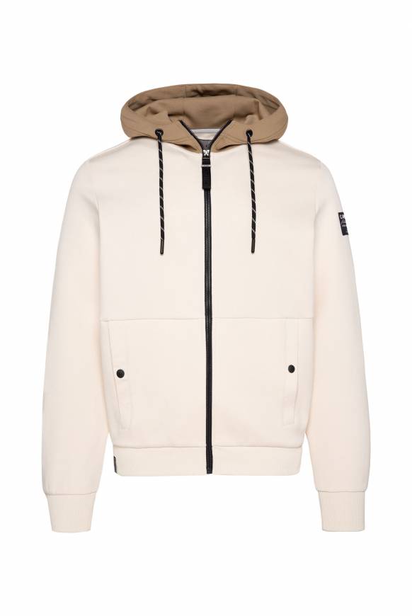 Soccx Sweatjacke aus Interlock mit Kapuze ecru Meist gekauft