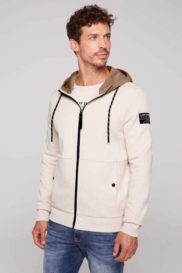 Soccx Sweatjacke aus Interlock mit Kapuze ecru Meist gekauft