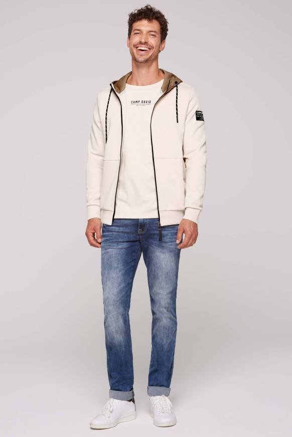 Soccx Sweatjacke aus Interlock mit Kapuze ecru Meist gekauft