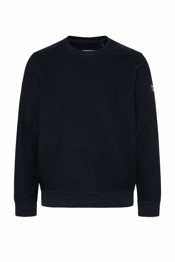 Soccx Sweatshirt Reversed mit Patch-Print blue navy Blitzverkäufe