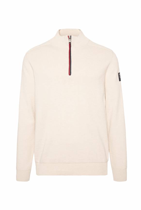 Soccx Troyer-Pullover mit Zipper-Detail ecru Fabrikpreis