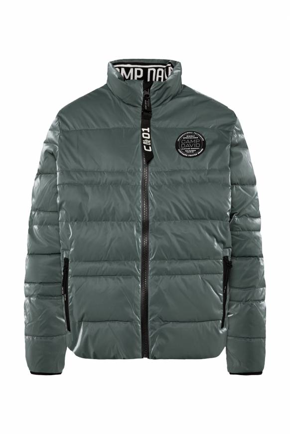 Soccx Steppjacke mit Coating und Zip-Anhänger khale green Vatertagsangebot
