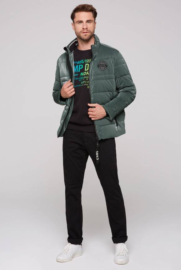 Soccx Steppjacke mit Coating und Zip-Anhänger khale green Vatertagsangebot