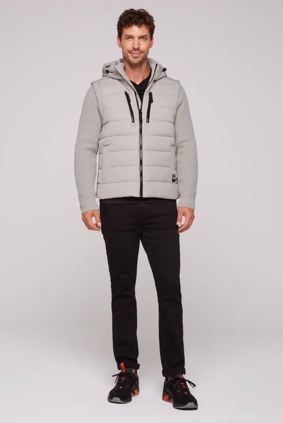Soccx 2-in-1 Steppweste mit abtrennbaren Ärmeln light grey Valentinstagsangebot