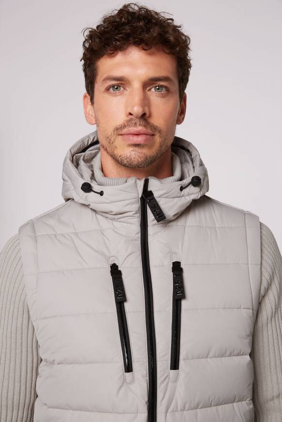 Soccx 2-in-1 Steppweste mit abtrennbaren Ärmeln light grey Valentinstagsangebot