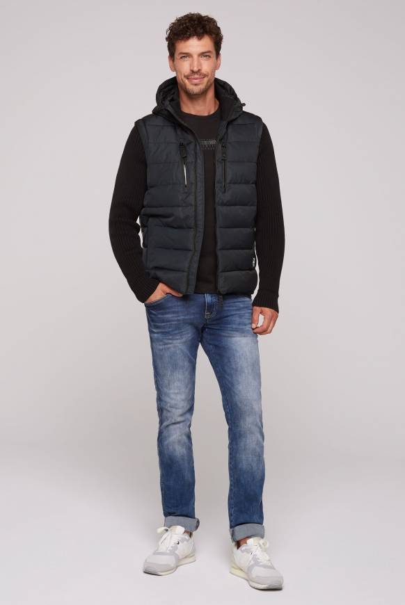 Soccx 2-in-1 Steppweste mit abtrennbaren Ärmeln blue navy Jubiläumsangebot