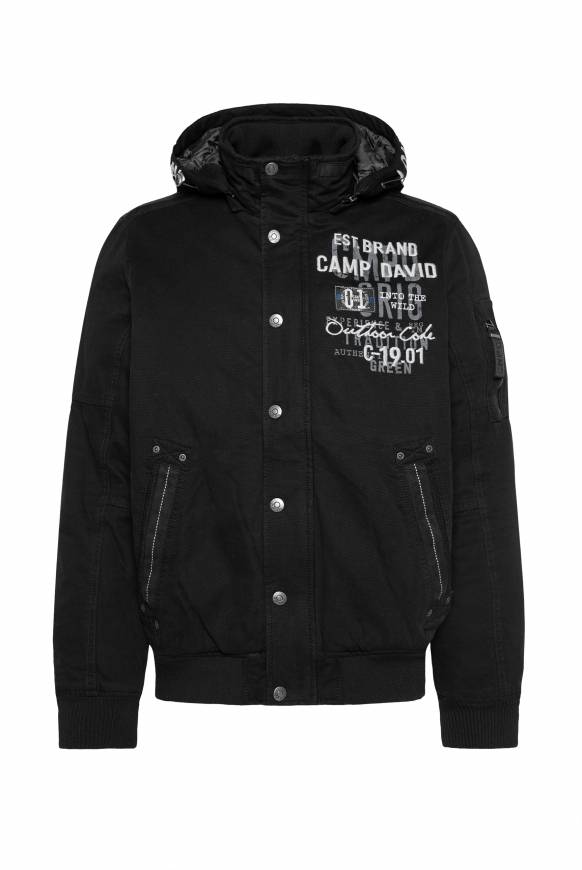 Soccx Winterblouson mit abtrennbarer Kapuze und Artworks black Online Outlet