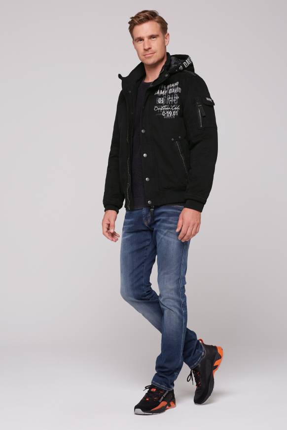 Soccx Winterblouson mit abtrennbarer Kapuze und Artworks black Online Outlet