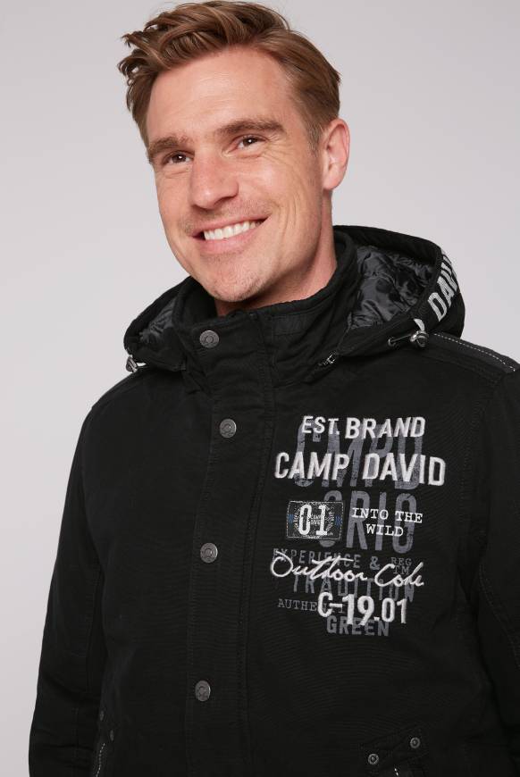 Soccx Winterblouson mit abtrennbarer Kapuze und Artworks black Online Outlet