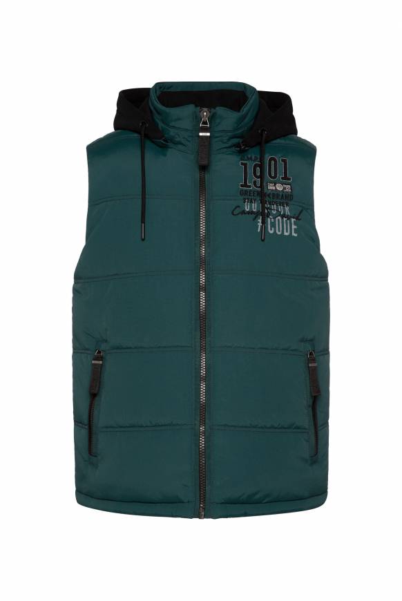 Soccx Outdoorweste mit abtrennbarer Sweatkapuze deep green Exklusive Angebote