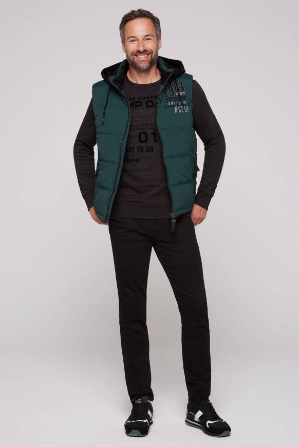 Soccx Outdoorweste mit abtrennbarer Sweatkapuze deep green Exklusive Angebote