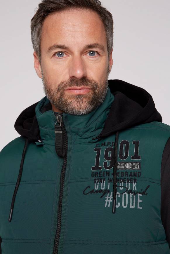 Soccx Outdoorweste mit abtrennbarer Sweatkapuze deep green Exklusive Angebote