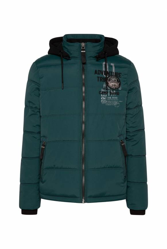 Soccx Strukturierte Steppjacke mit abtrennbarer Sweatkapuze deep green Blitzangebot