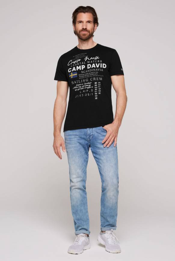 Soccx T-Shirt mit Print Artwork black Tägliche Deals