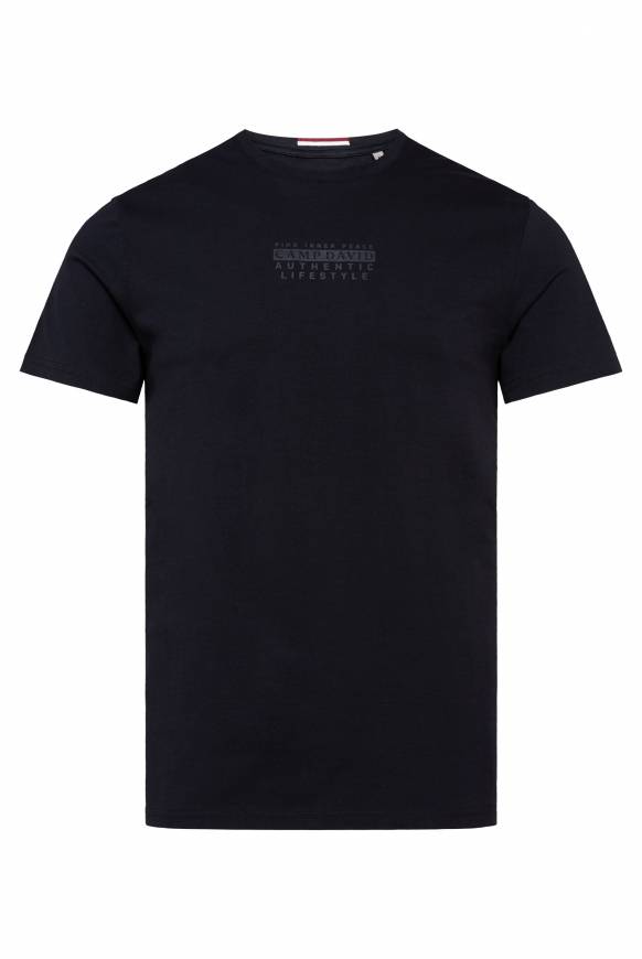 Soccx T-Shirt Rundhals mit Logo Print blue navy Sonderangebote