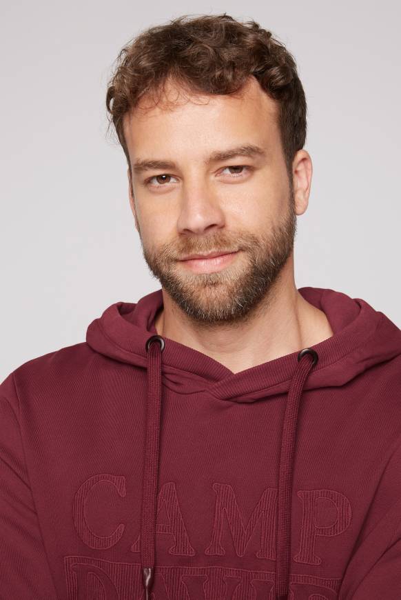 Soccx Hoodie mit tonigem Logo Artwork burgundy Riesige Ersparnisse