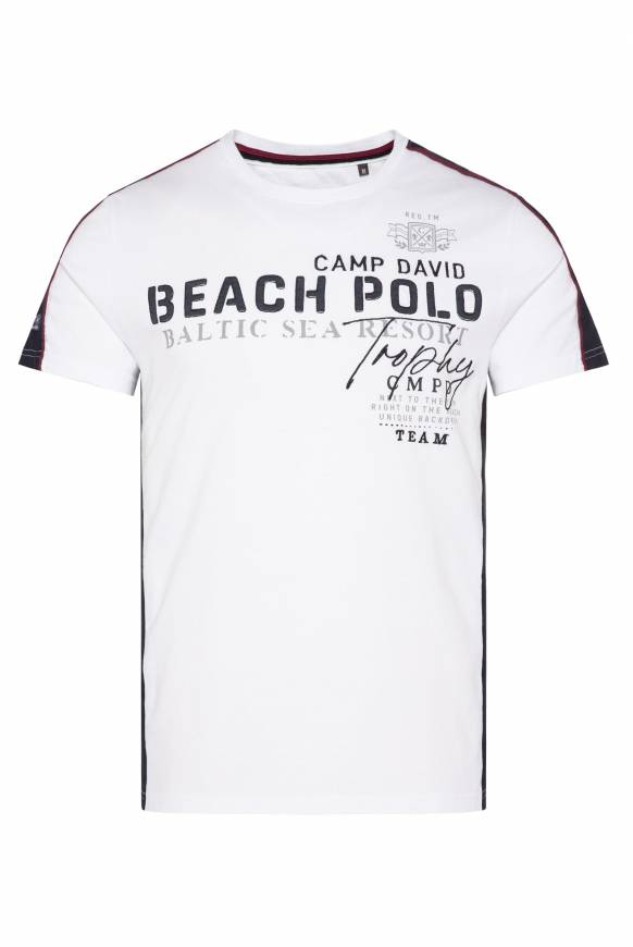 Soccx T-Shirt mit Color-Blocking und Artwork opticwhite Letzte 3 Tage