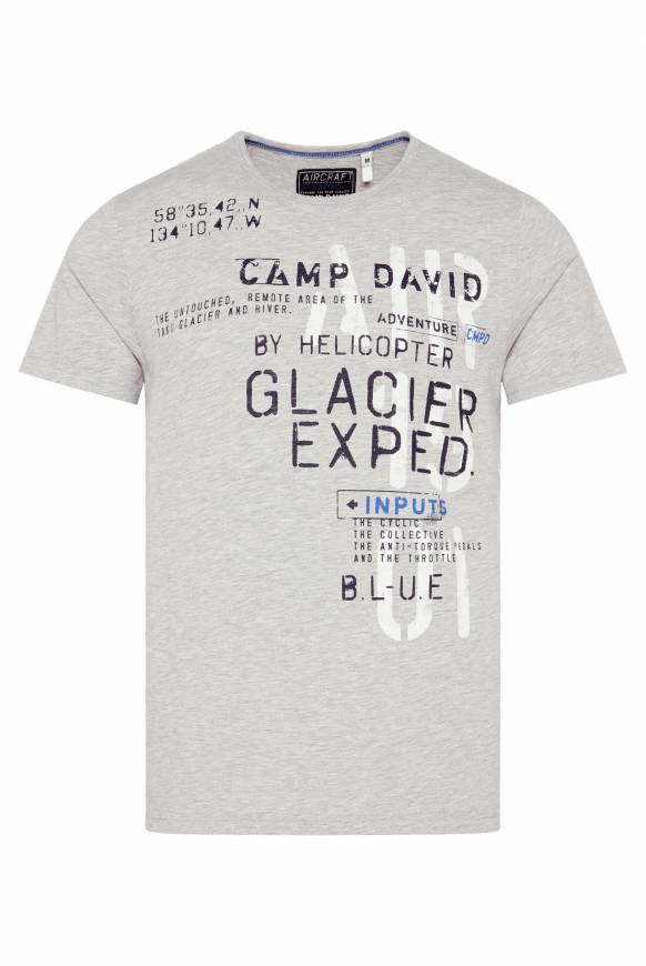 Soccx T-Shirt mit Print im Used Look granite melange JETZT KAUFEN