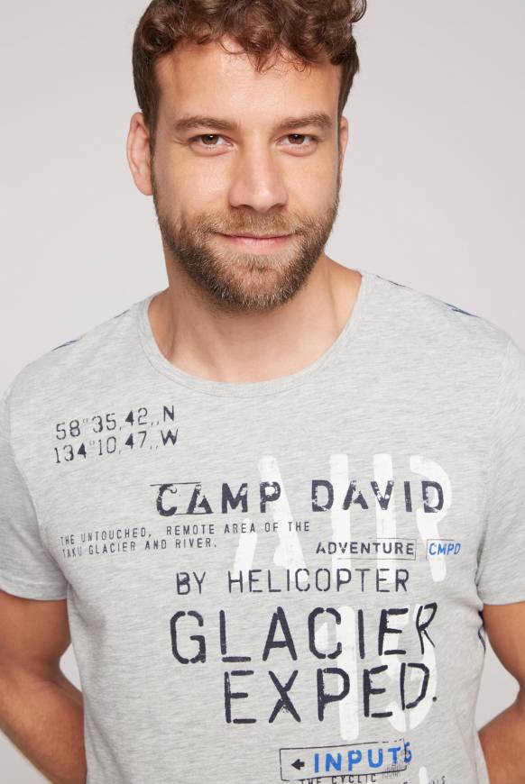 Soccx T-Shirt mit Print im Used Look granite melange JETZT KAUFEN