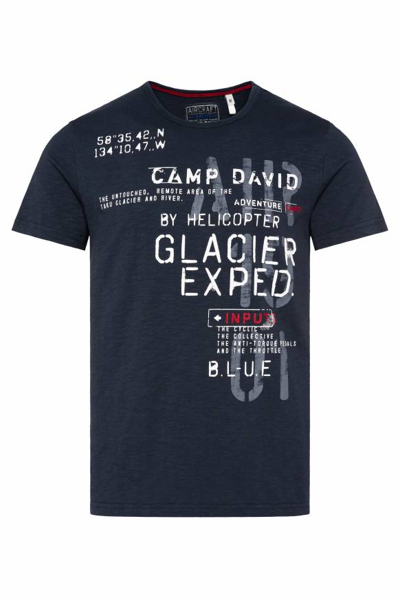 Soccx T-Shirt mit Print im Used Look blue navy Neueste Stile