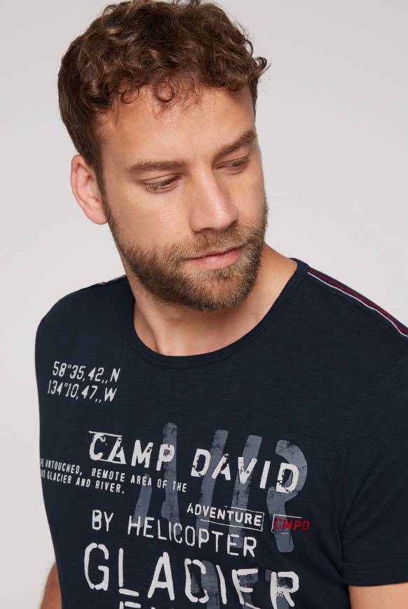 Soccx T-Shirt mit Print im Used Look blue navy Neueste Stile