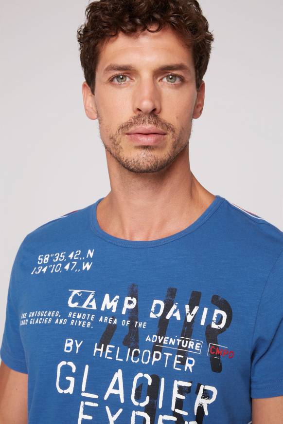 Soccx T-Shirt mit Print im Used Look strong blue Letzte 2 Tage