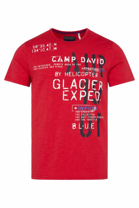 Soccx T-Shirt mit Print im Used Look flight red Letzter Tag