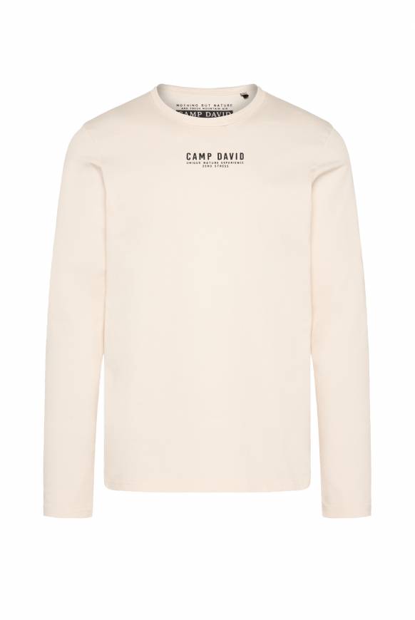 Soccx Longsleeve mit Logo Print ecru Vierteljährliche Förderung