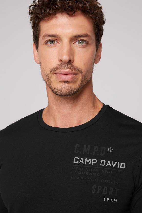 Soccx Langarmshirt mit reflektierendem Rücken-Print black Super Rabatt