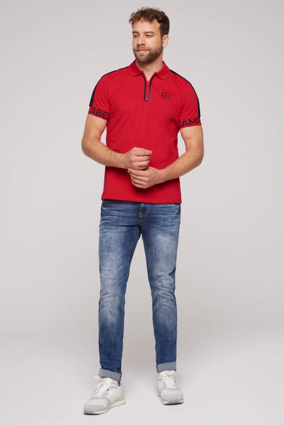Soccx Kurzarmpolo mit Folienprints flight red Outlet