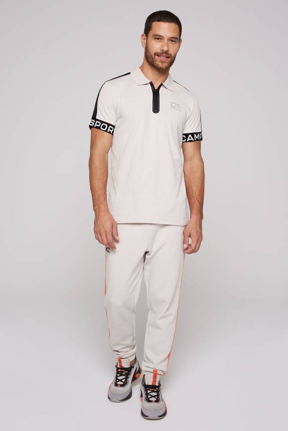 Soccx Poloshirt mit Zipper und reflektierenden Prints shell Sonderangebot