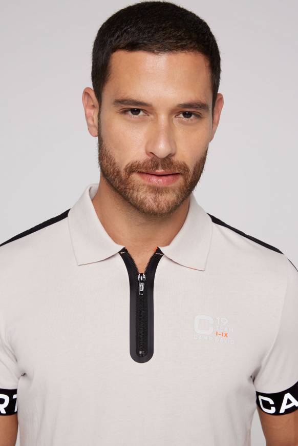 Soccx Poloshirt mit Zipper und reflektierenden Prints shell Sonderangebot