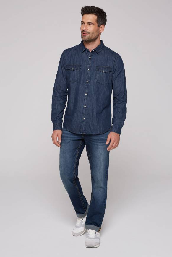 Soccx Jeanshemd Regular Fit blue vintage Begrenztes Angebot