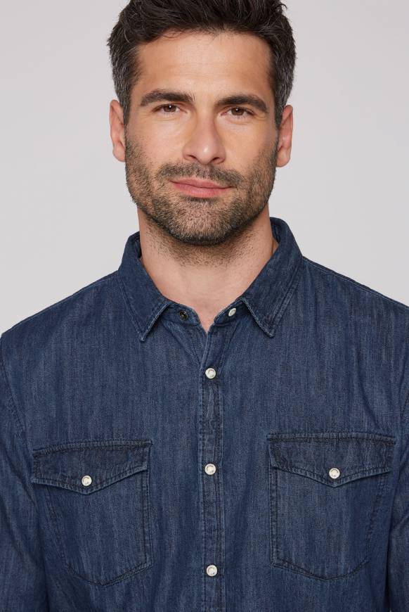 Soccx Jeanshemd Regular Fit blue vintage Begrenztes Angebot