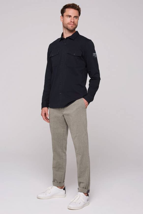 Soccx Langarmhemd mit Klappentaschen blue navy Saisonschlussverkauf