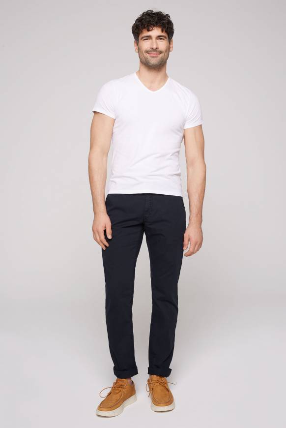 Soccx Chinohose Stone Washed blue navy Wochenangebot