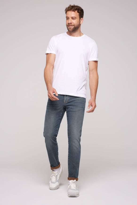 Soccx Jeans DA:VD Regular Fit blue brown Kostenloser Versand international