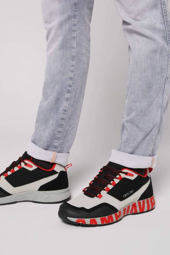 Soccx Power Sneaker im Materialmix mit XL-Logo black zollfrei