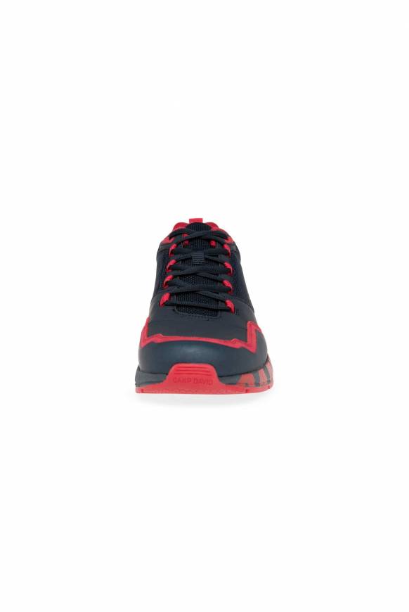 Soccx Power Sneaker im Materialmix mit XL-Logo navy / red 50% Rabatt für begrenzte Zeit