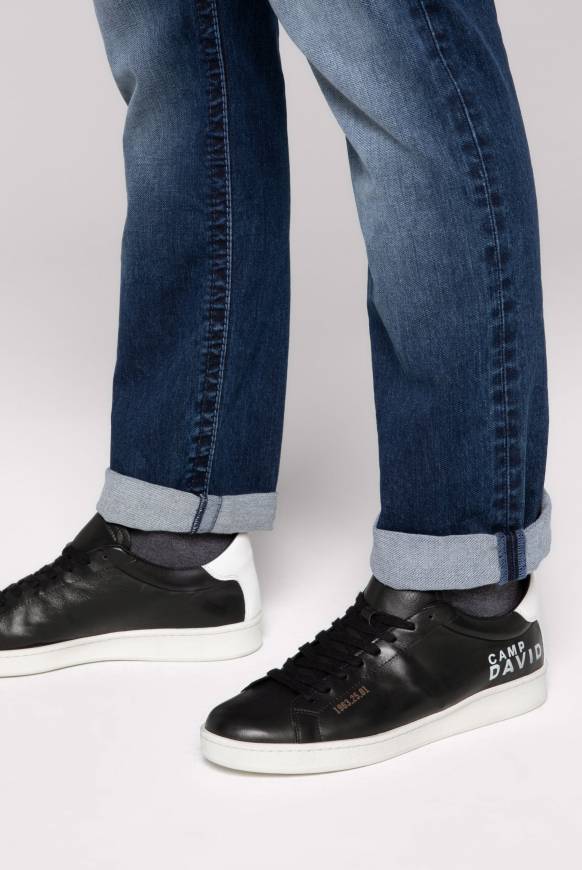 Soccx Sneaker aus Leder mit Logo Prints black Fabrikverkauf