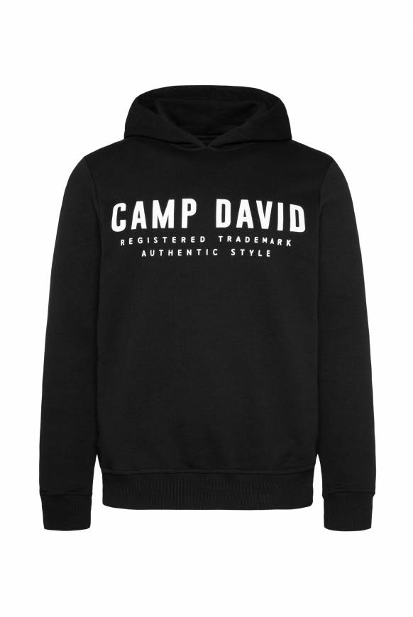 Soccx Basic Hoodie mit Logo Print black Flash Sale