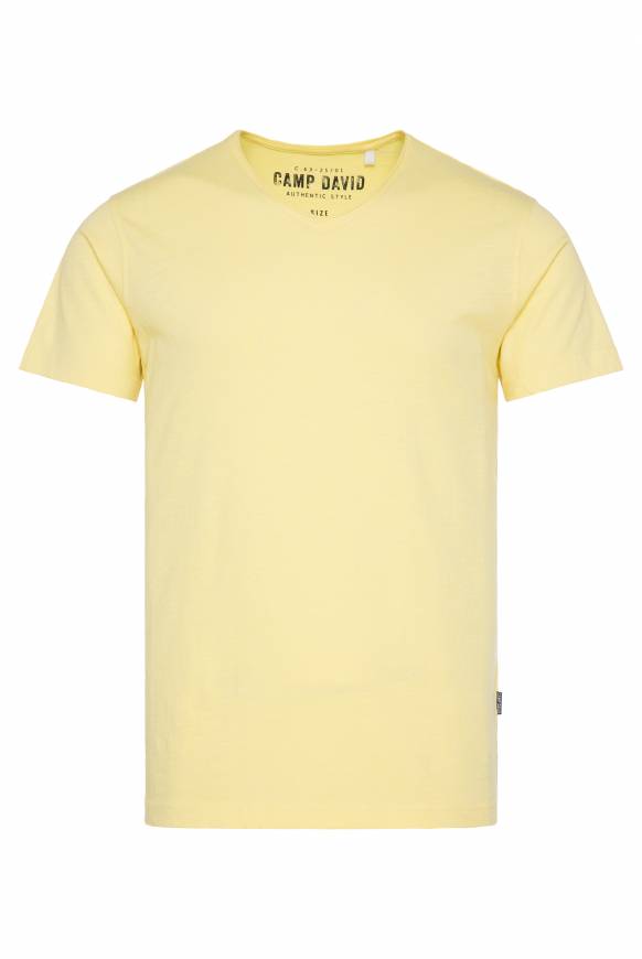 Soccx Basic T-Shirt V-Neck mit Used-Kante sun Exklusivangebot
